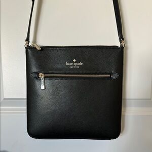 Kate Spade Black Saffiano Leather Crossbody | Adjustable Strap | Sadie Large